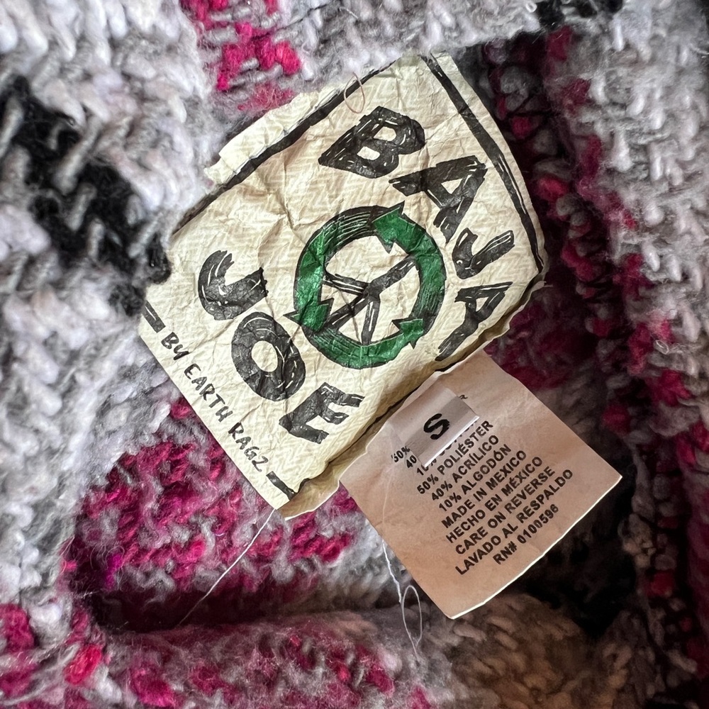 Baja Joe Maroon and Gray Woven Hoodie - Picture 3 of 7